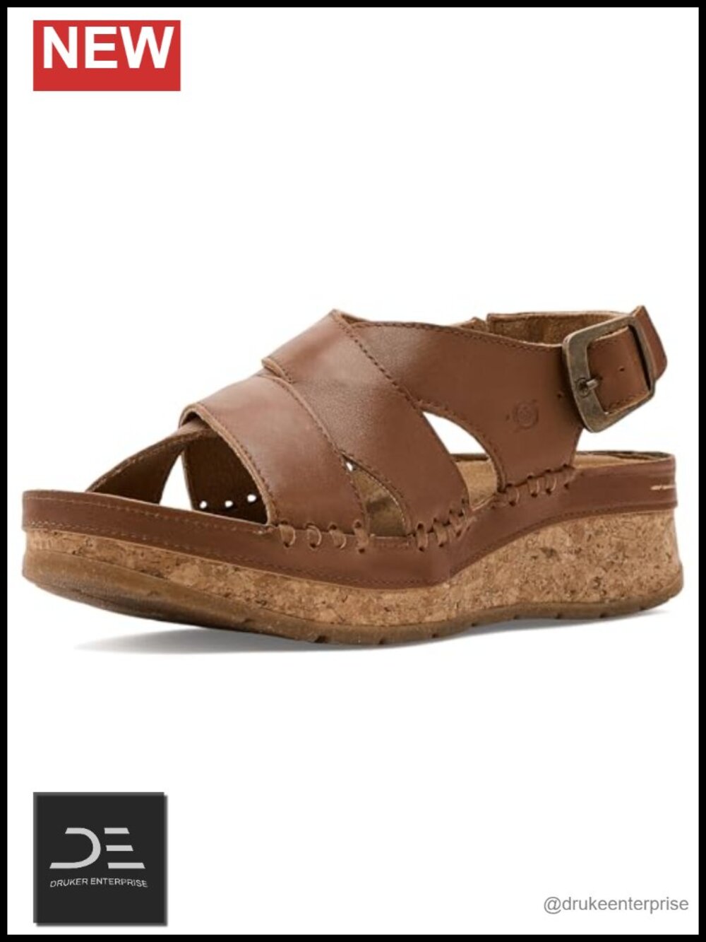 Born Kavala Sandal Women's Platform Wedge Leather Cork Outsole